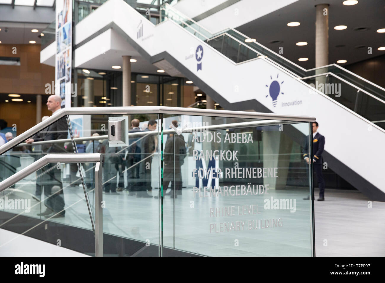 Impressionen von der Hauptversammlung der Deutschen Lufthansa AG im World Conference Center. Bonn, 07.05.2019 Stock Photo