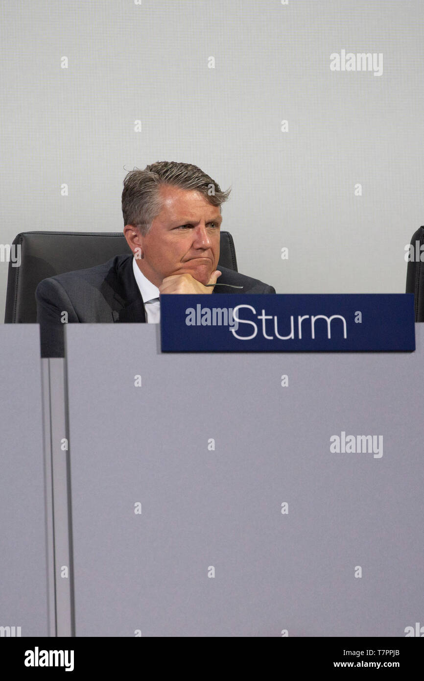 Stephan Sturm bei der Hauptversammlung der Deutsche Lufthansa AG, Bonn, 07.05.2019 Stock Photo