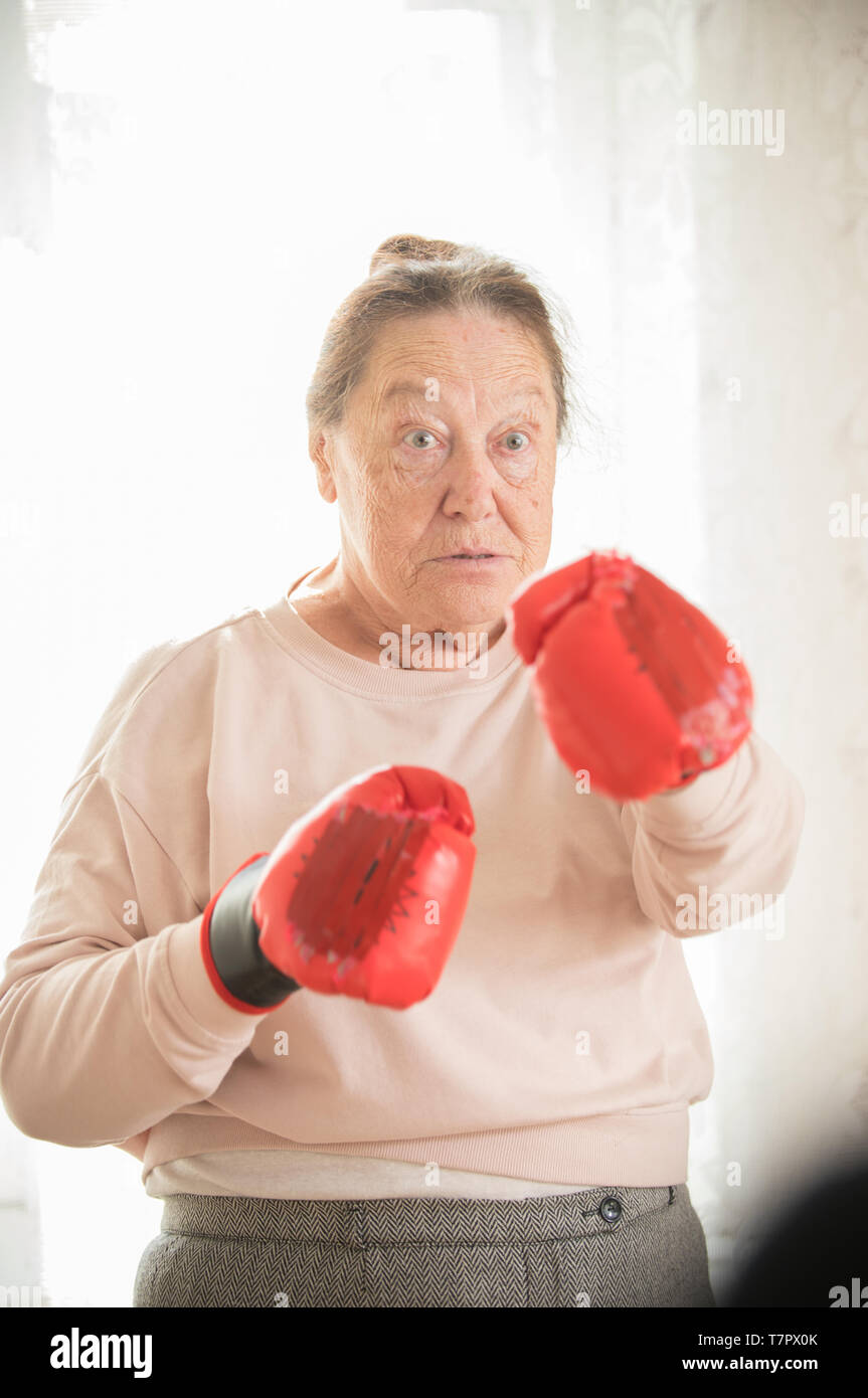 Older women fist fighting
