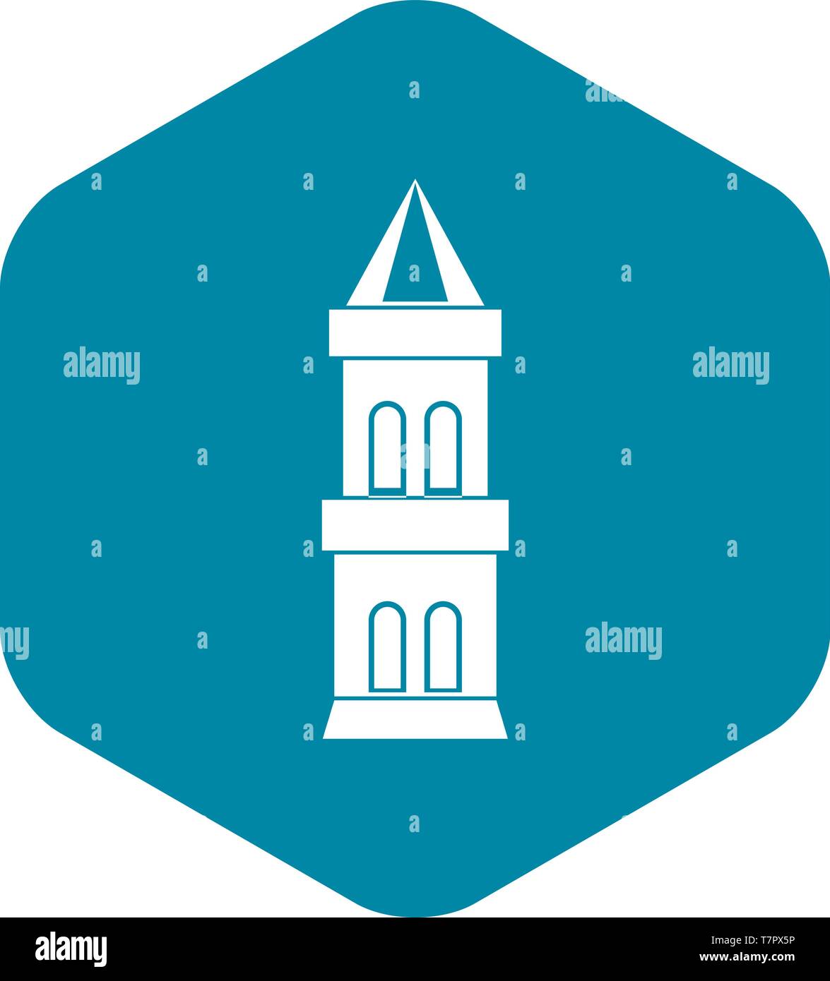 Castle tower icon, simple style Stock Vector Image & Art - Alamy