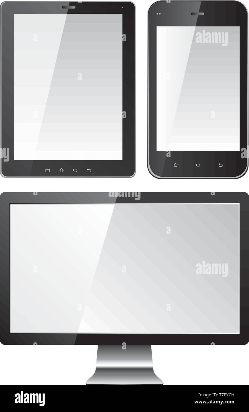 monitor and mobile screens Stock Vector Image & Art - Alamy