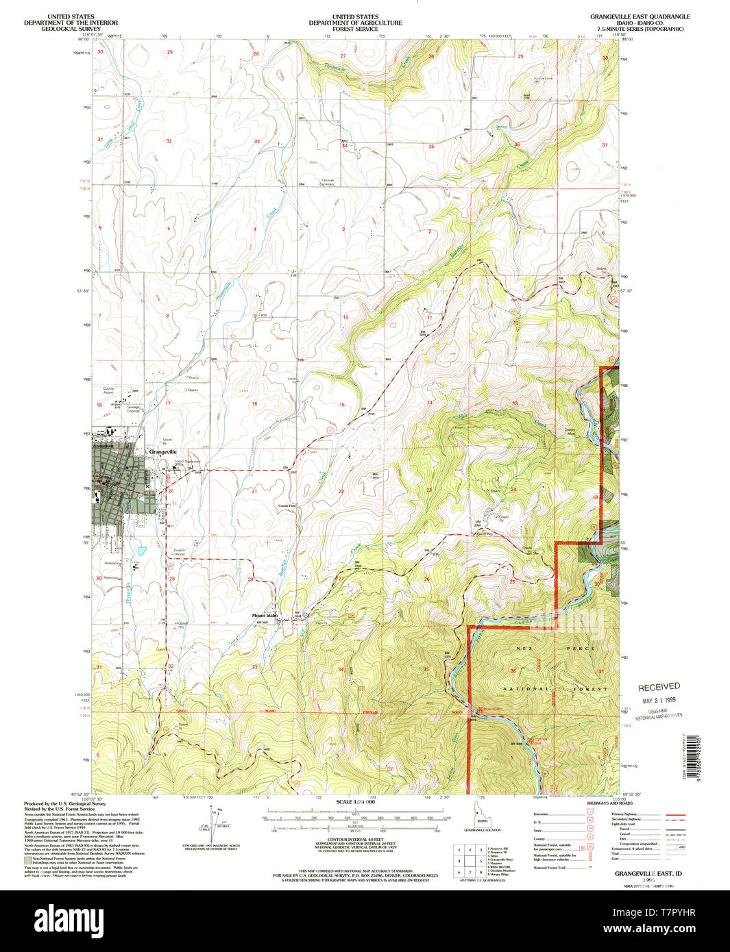 Map of grangeville idaho hires stock photography and images Alamy