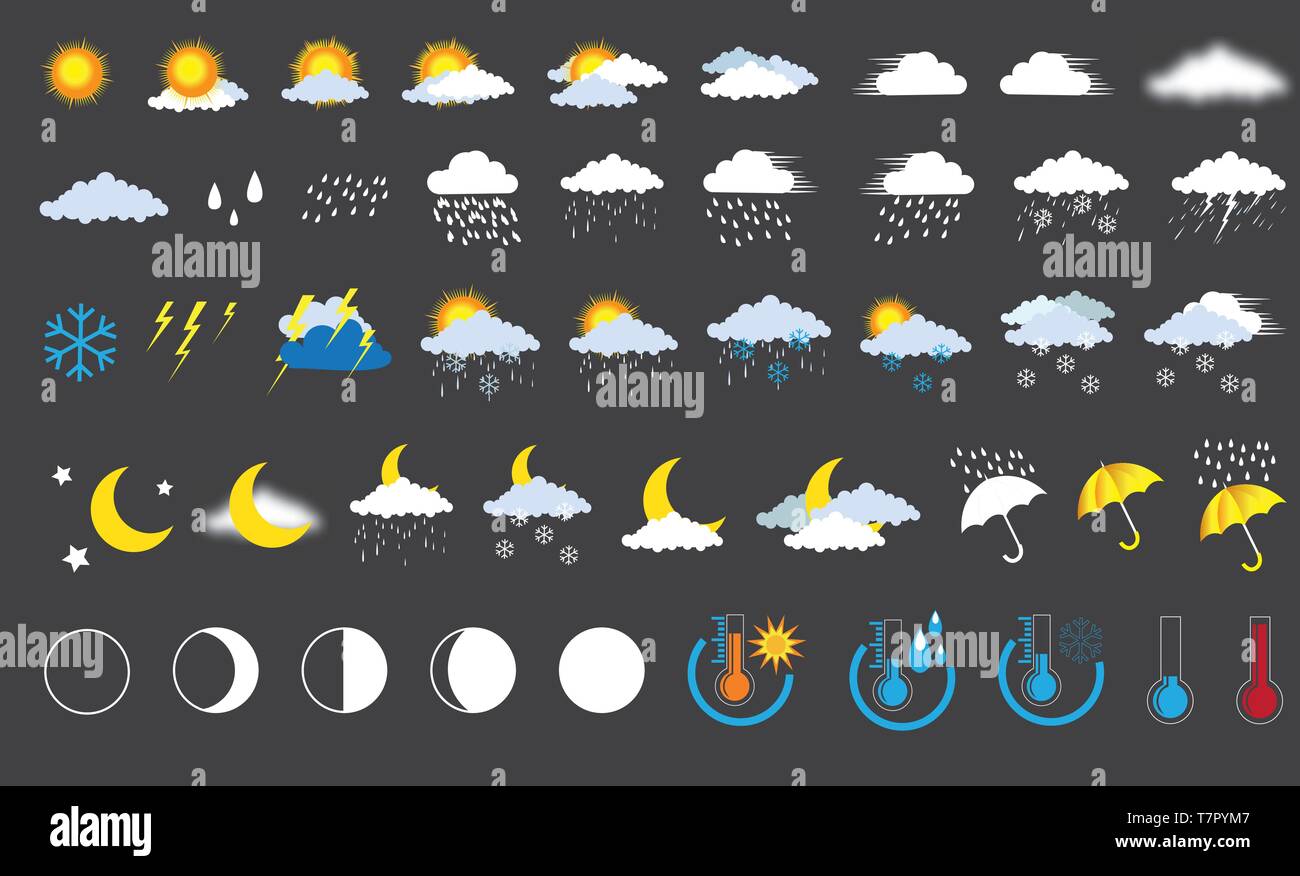 Weather icons Stock Vector