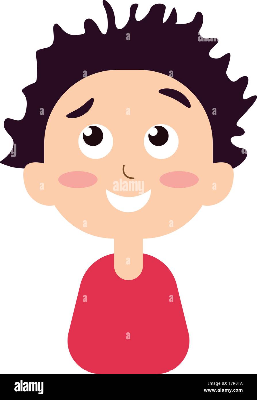 Portrait of a happy boy smiling Stock Vector Image & Art - Alamy