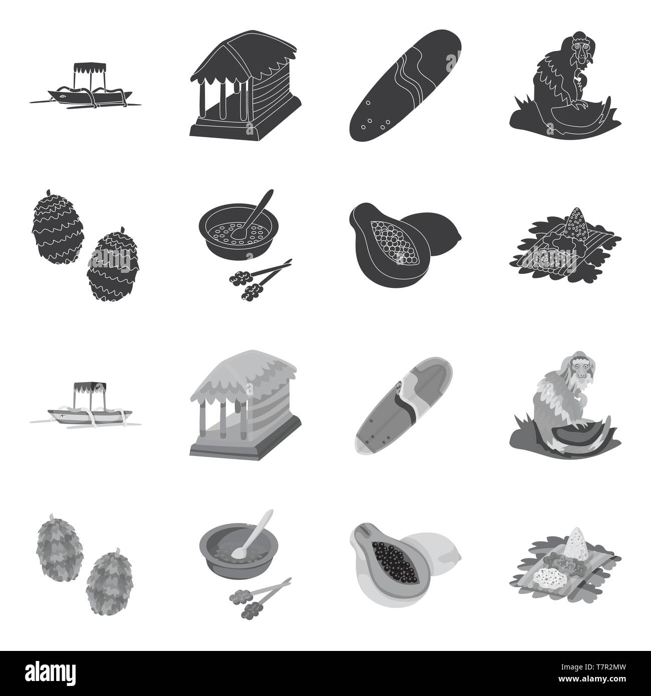 Vector illustration of and travel icon. Set of and traditional vector ...