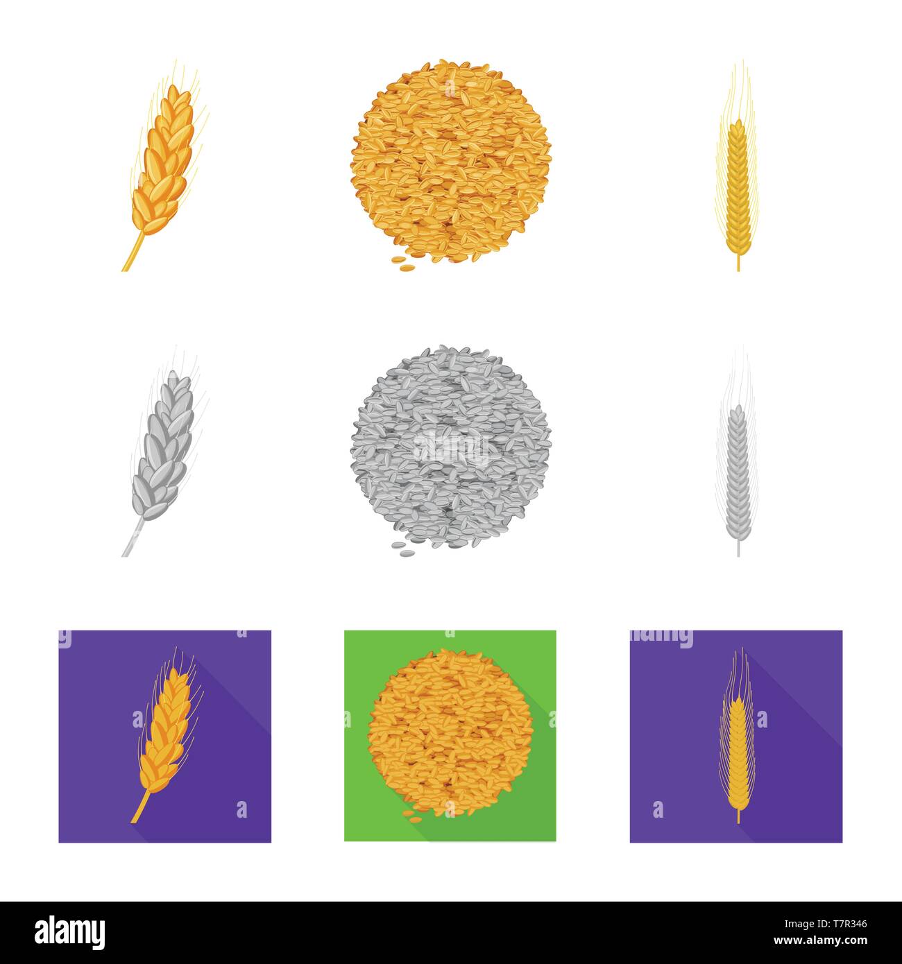Vector design of agriculture and farming icon. Set of agriculture and ...