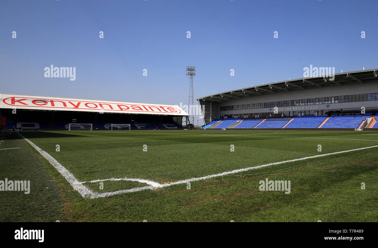General view of Boundary Park before the game Stock Photo