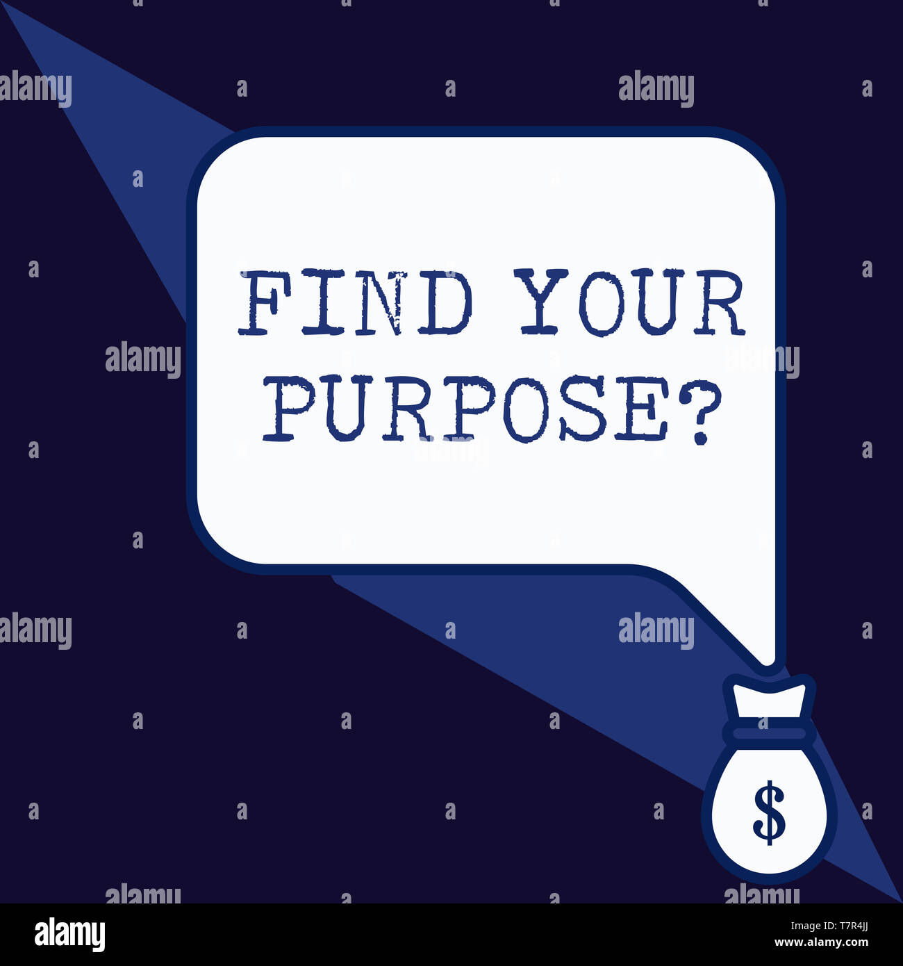Conceptual hand writing showing Find Your Purpose question. Concept