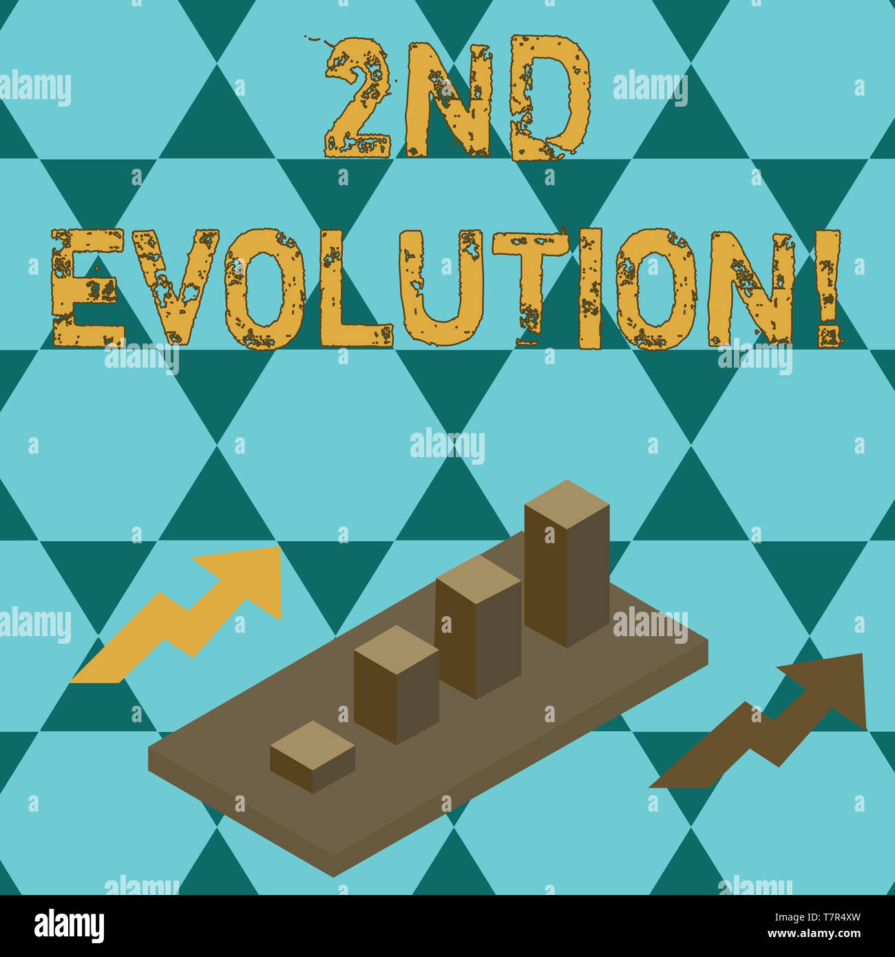 Evolution Two Text Text sign showing 2Nd Evolution. Business photo text change in the ...