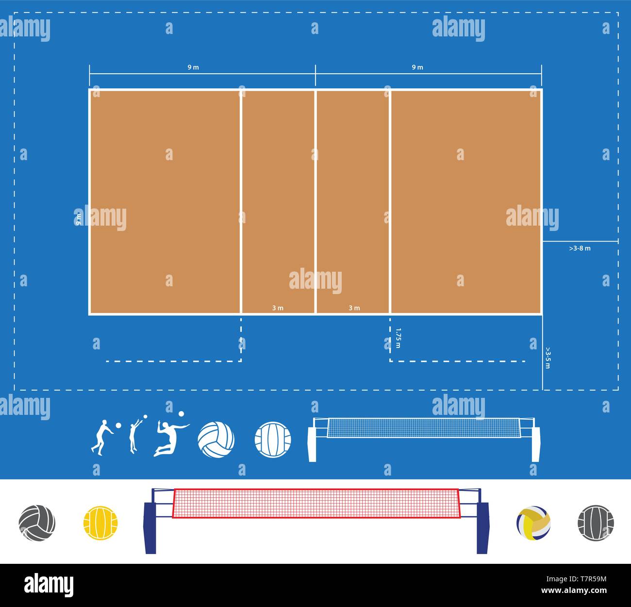 Volleyball net Cut Out Stock Images & Pictures - Alamy