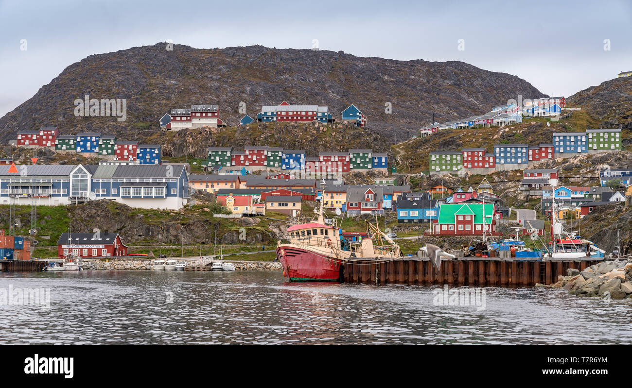 Harbor, Qaqortoq, Greenland Stock Photo Alamy