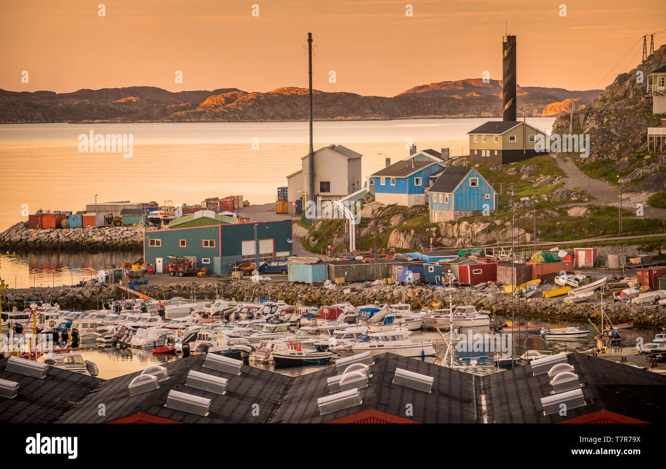 Harbor, Qaqortoq, Greenland Stock Photo Alamy