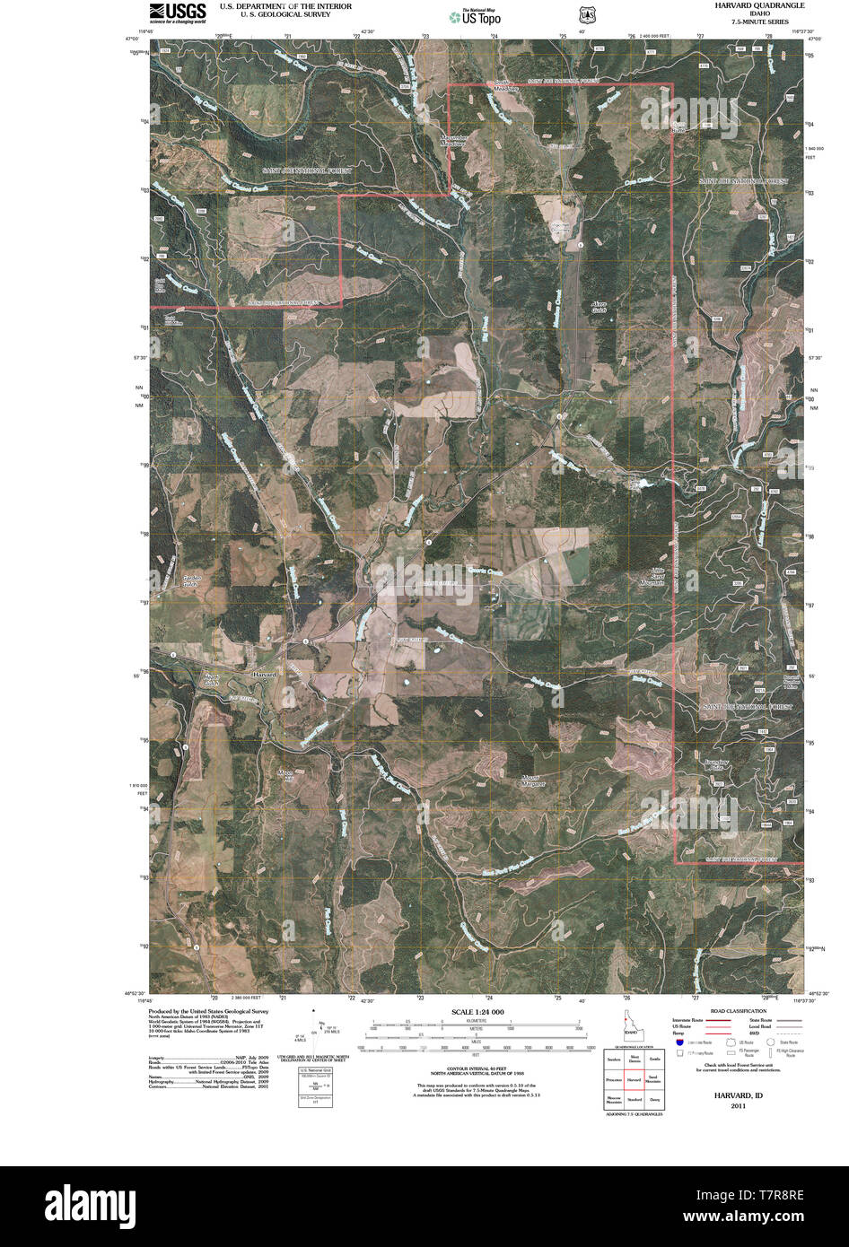 Harvard idaho map hires stock photography and images Alamy