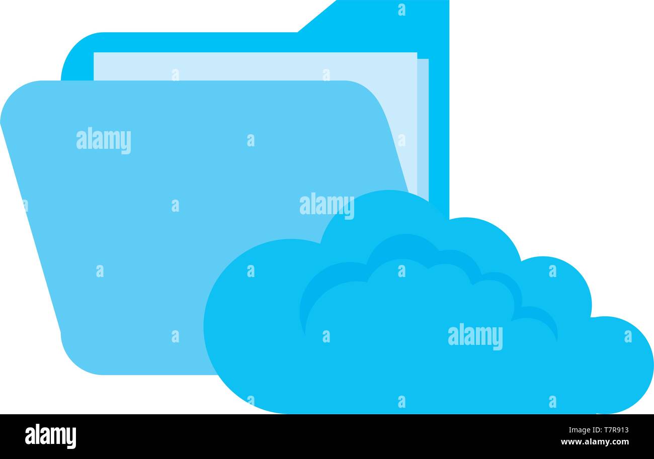 folder cloud computing cybersecurity data protection vector ...