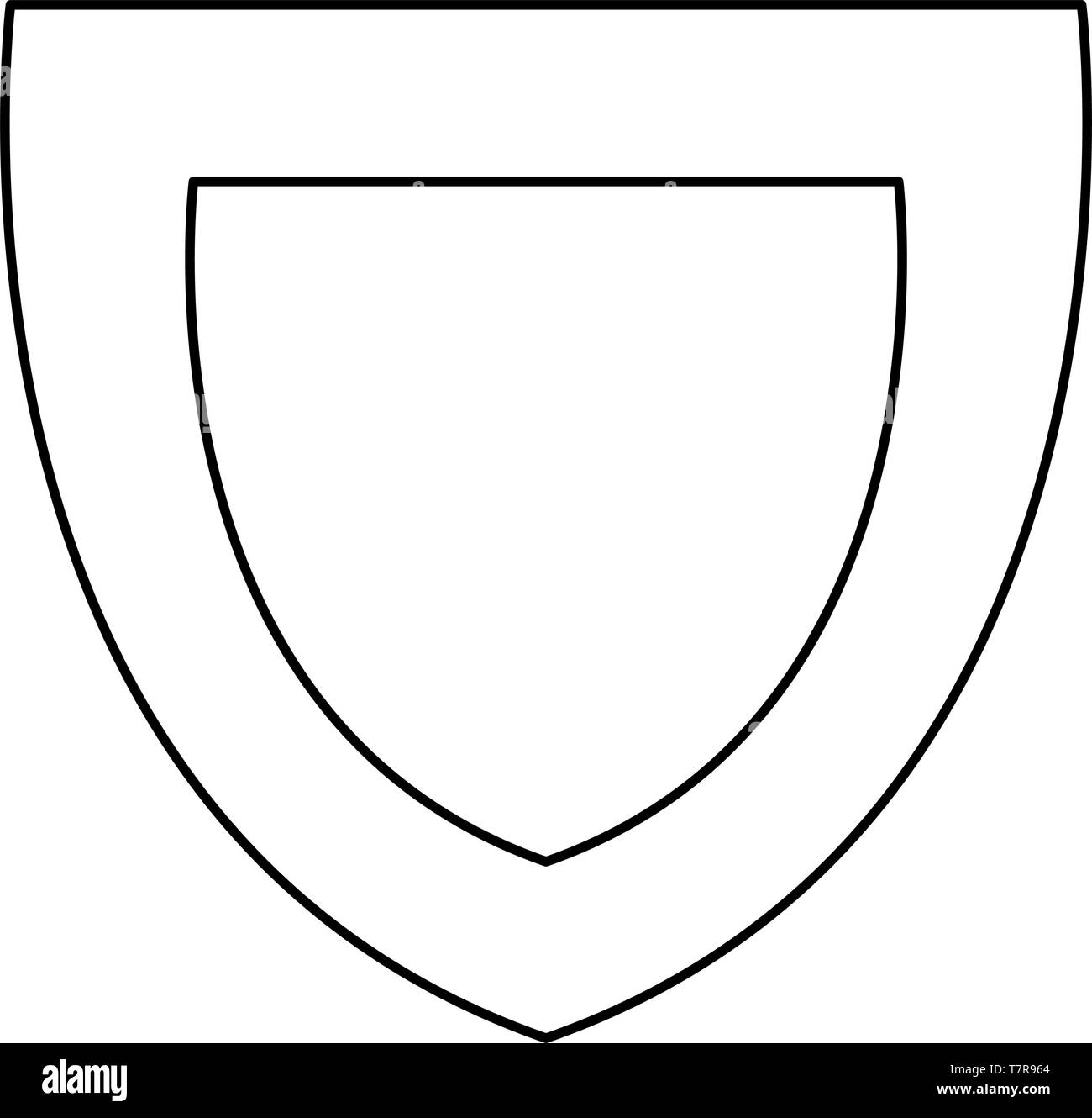 shield protection cybersecurity data vector illustration design outline ...