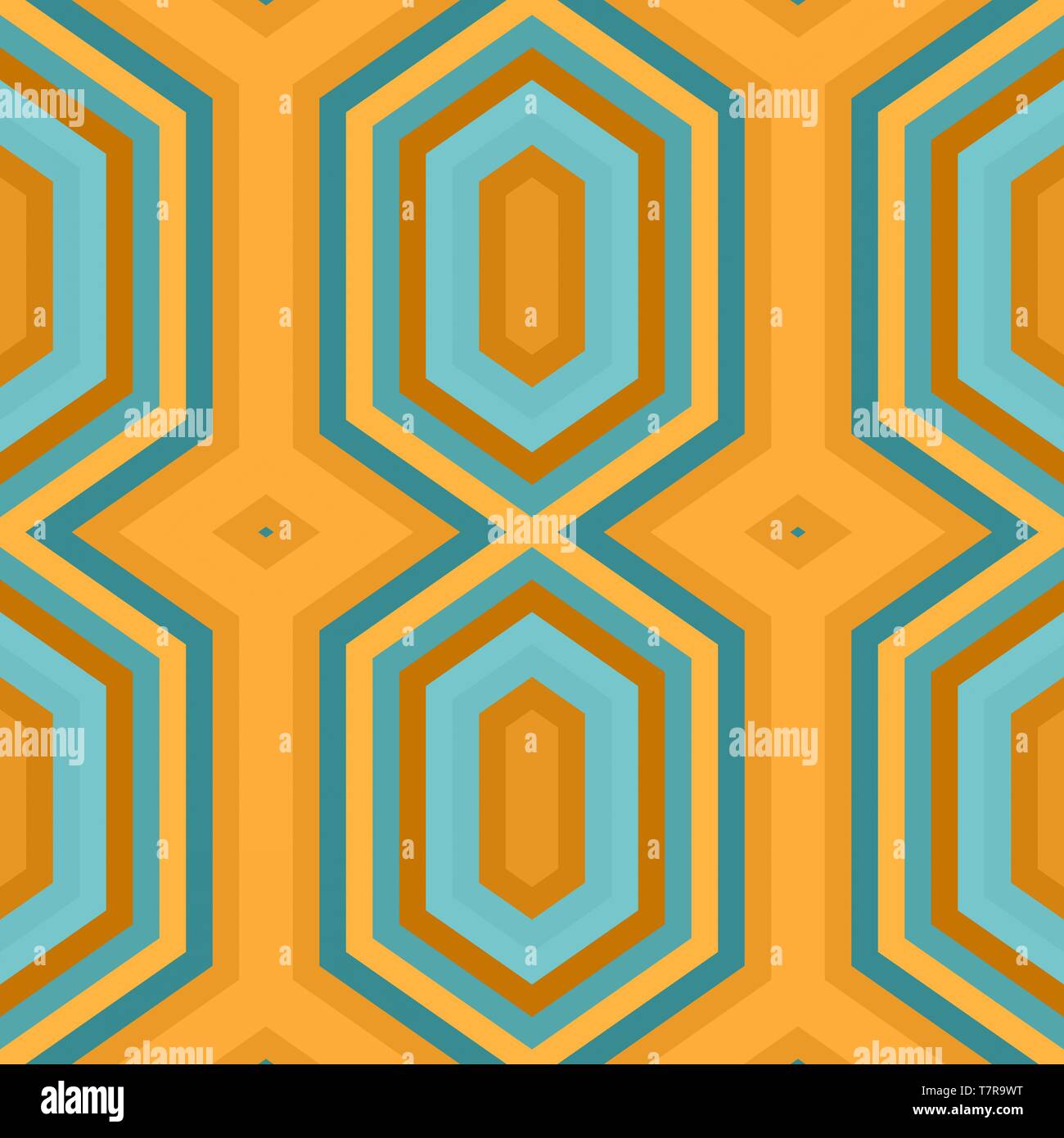 simple modern seamless geometric hexagon style. medium aqua marine ...