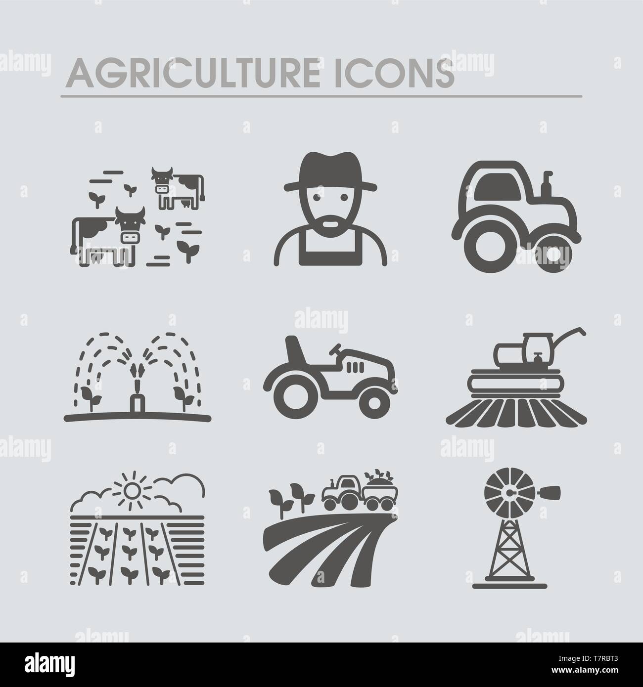 Farm Field icon. Agriculture sign. Graph symbol for your web site ...