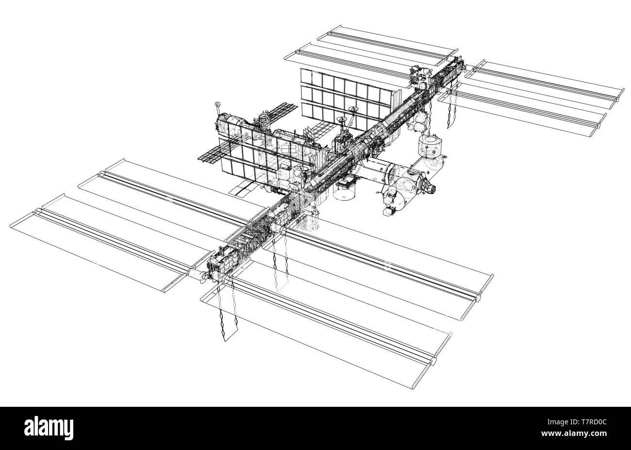 International Space Station Outline. Vector Stock Vector Image & Art
