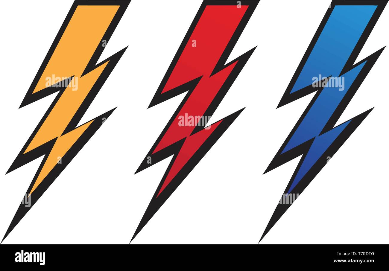 Lightning bolt flash thunderbolt icons vectors Stock Vector Image & Art ...