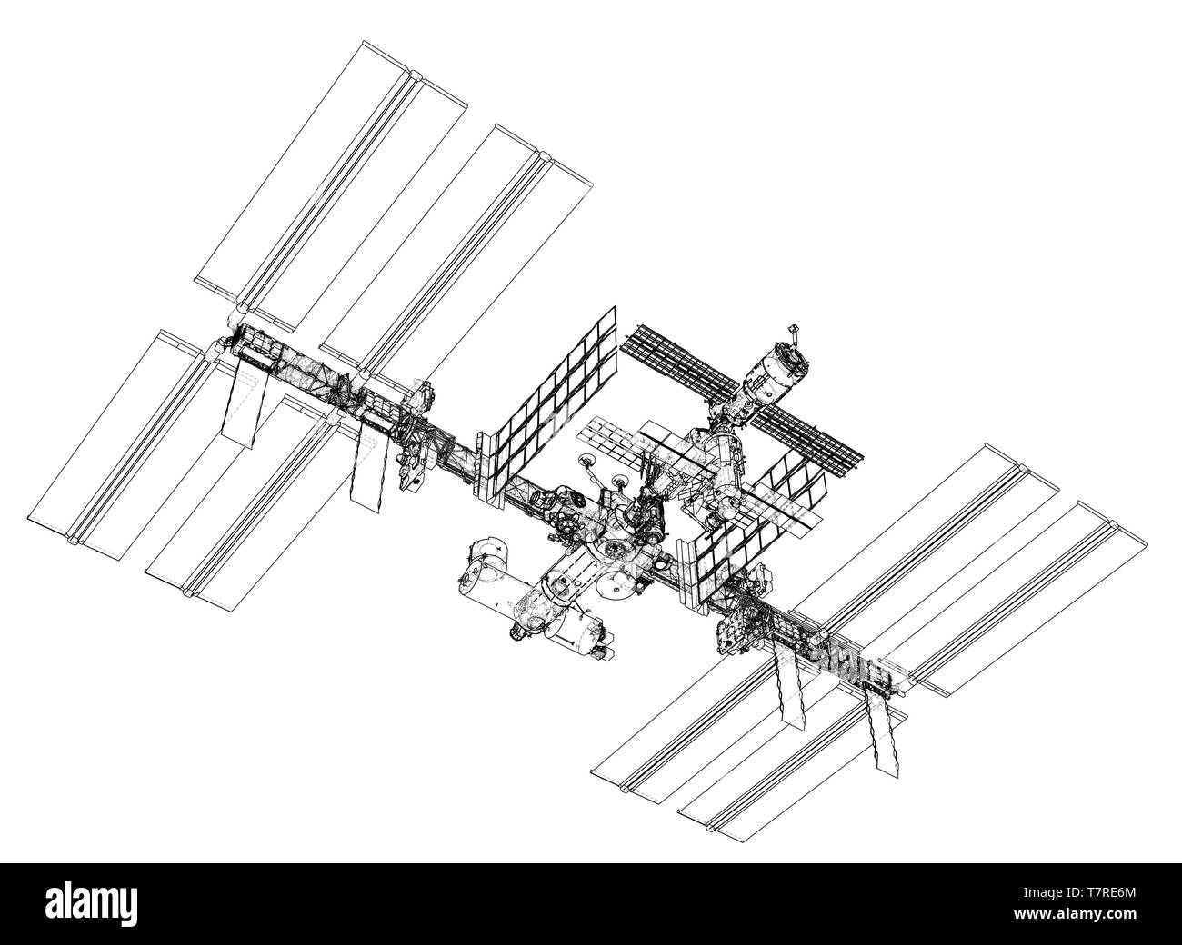 International Space Station Outline. Vector Stock Vector Image & Art