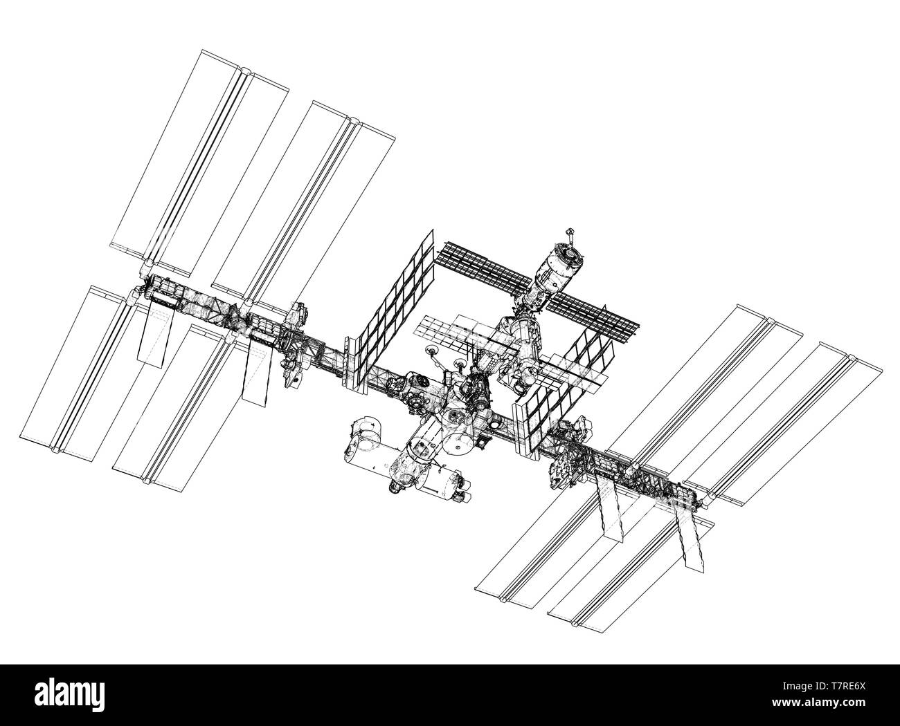 International Space Station Outline. Vector Stock Vector Image & Art