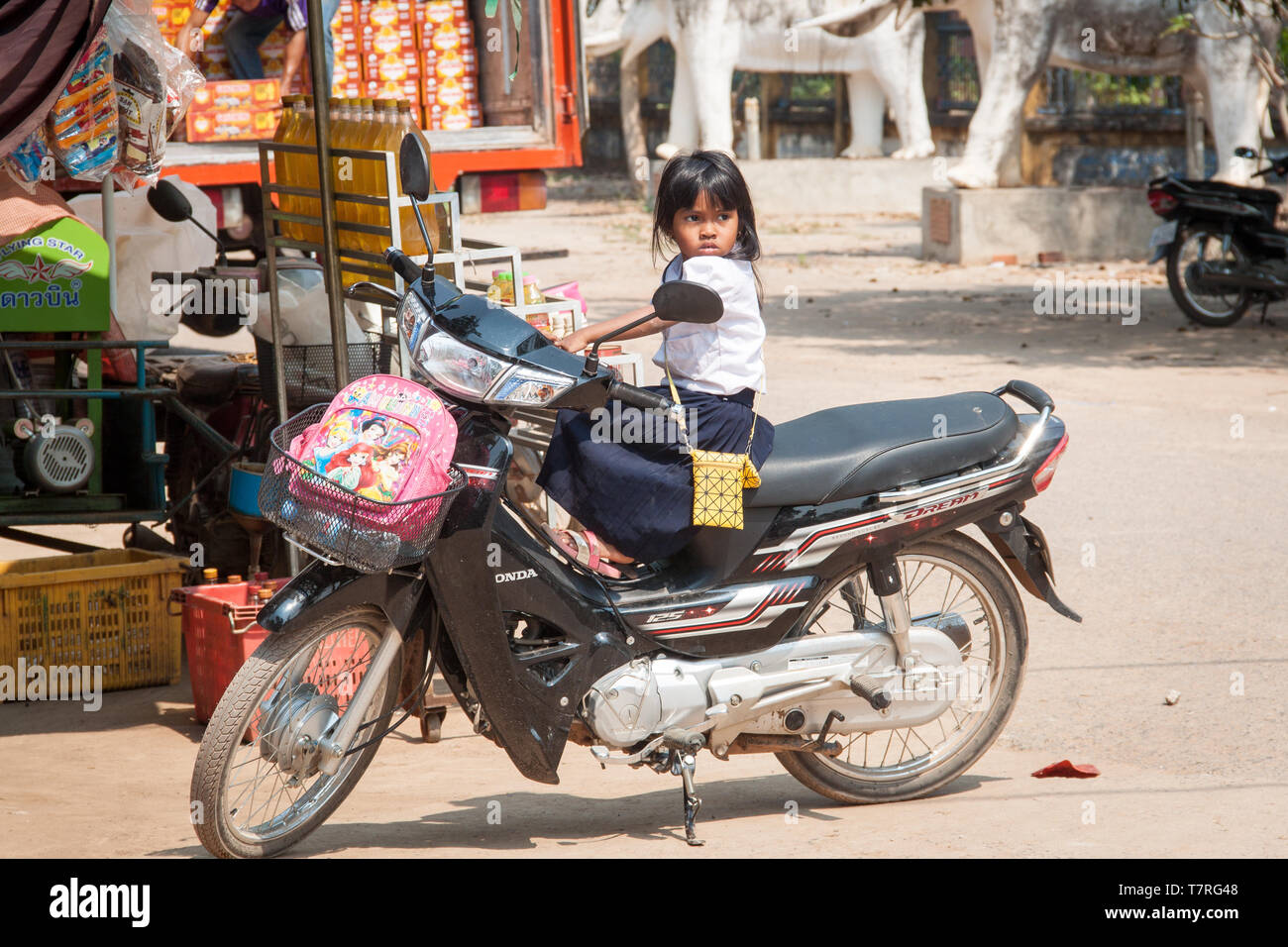 Child motorbike cambodia hi res stock photography and images Alamy