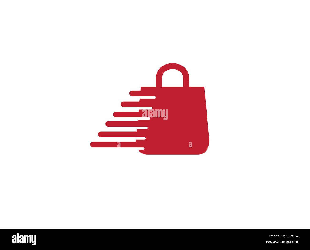 Bag shop with hands logo vector design icon, shopping isolated symbol on a  white background illustration Stock Vector Image & Art - Alamy