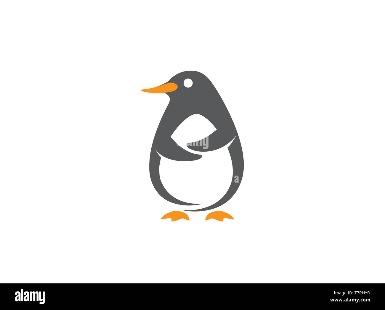 Penguin cute animal for logo design Stock Vector