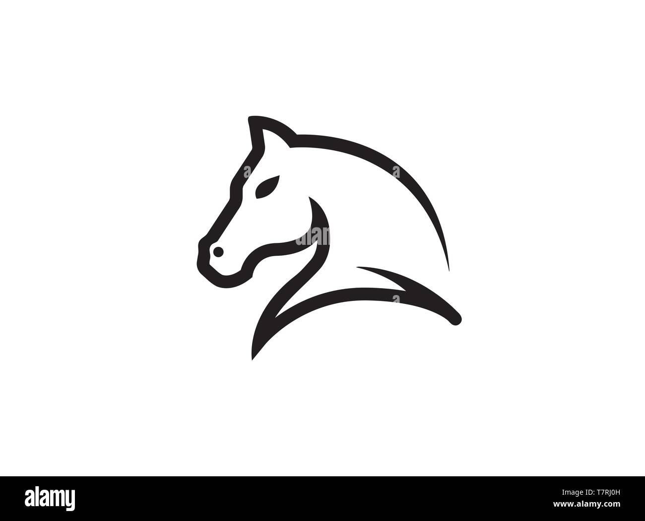 Horse head symbol for logo Stock Vector