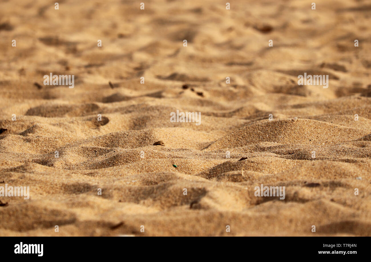 Sand on Beach Side Stock Photo