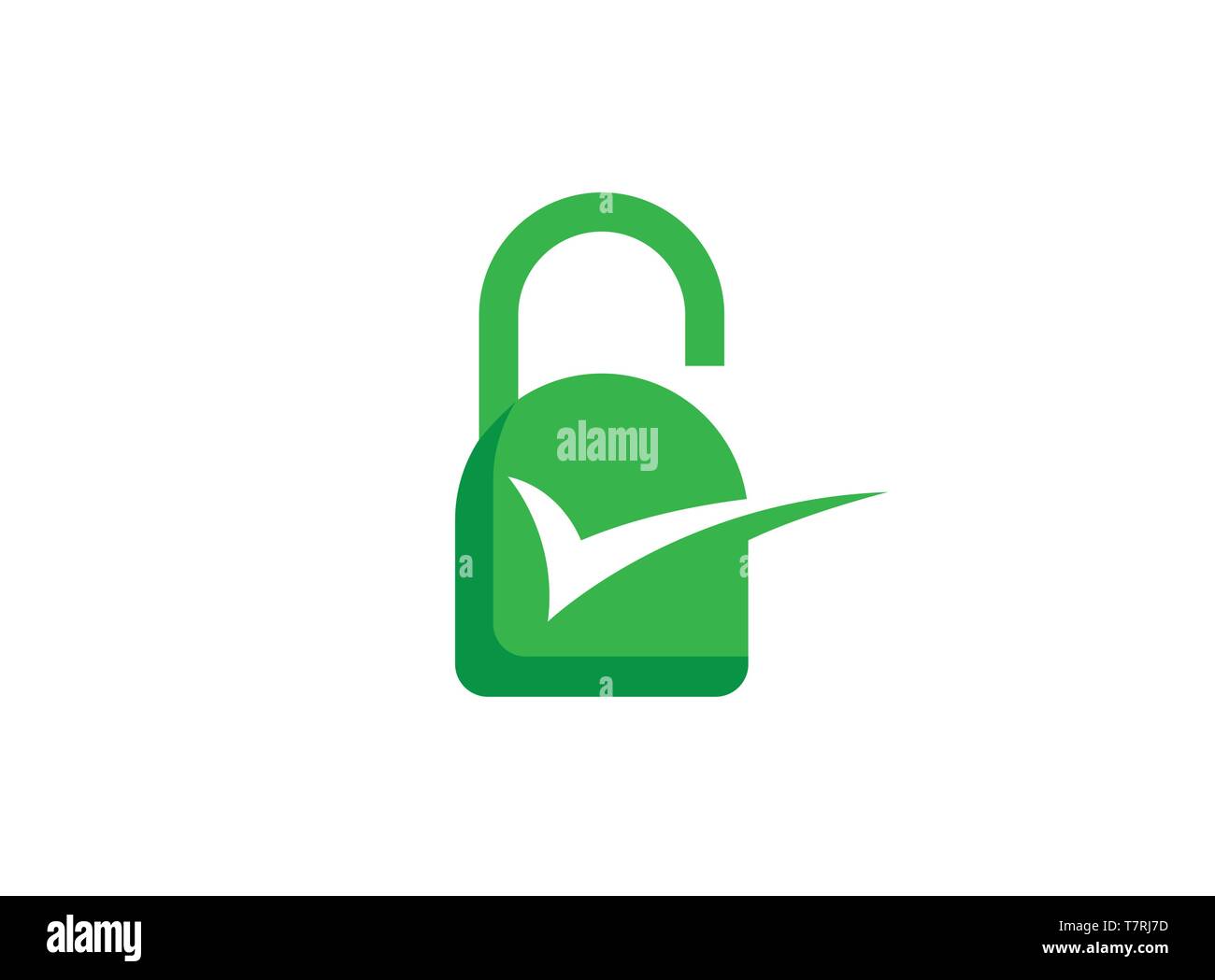 Web Security Lock and guard Icon logo design illustration on white background Stock Vector