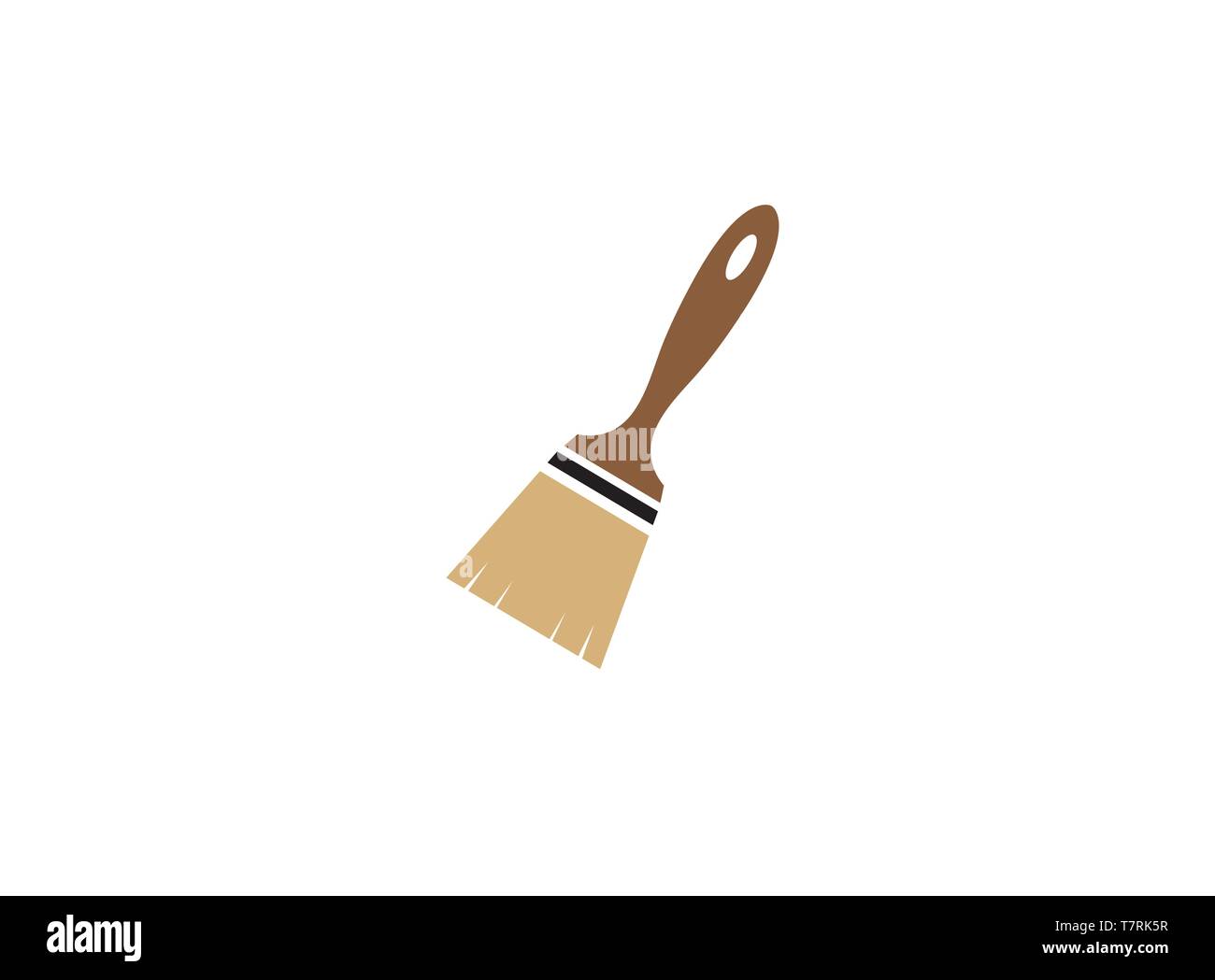 Brush Painter logo design illustration on white background Stock Vector
