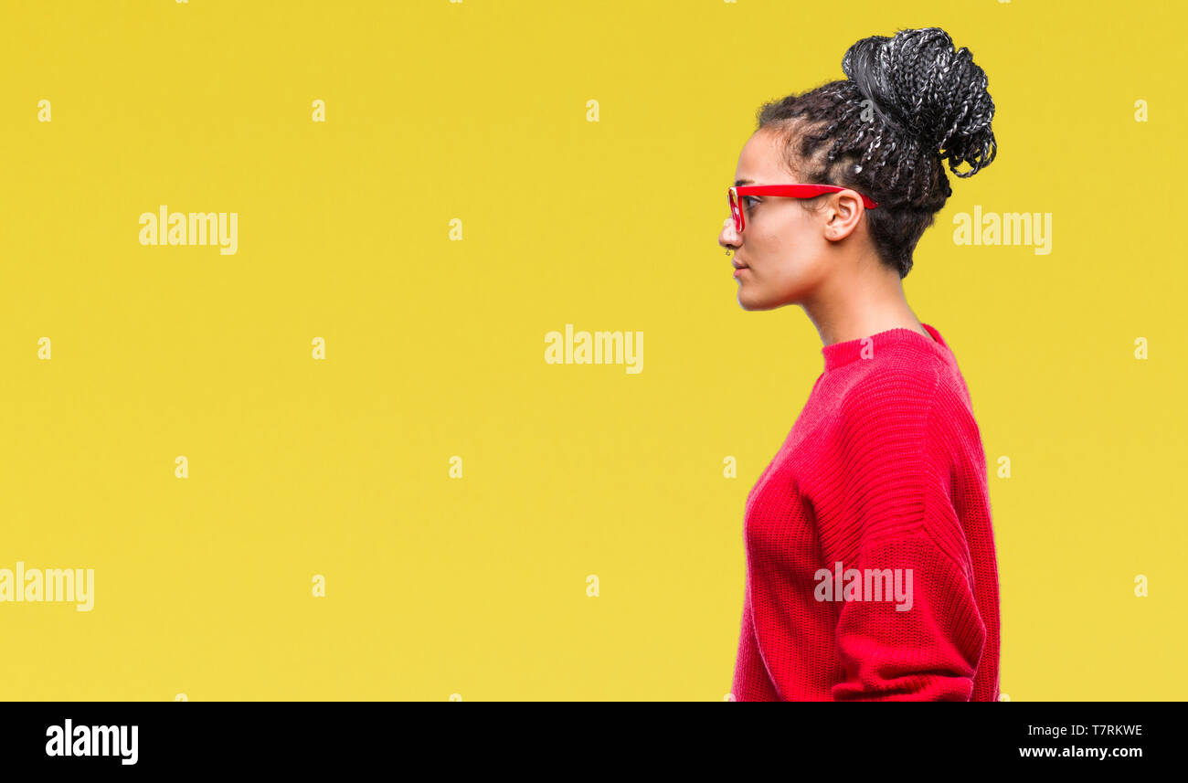 Young Braided Hair African American Girl Wearing Sweater And