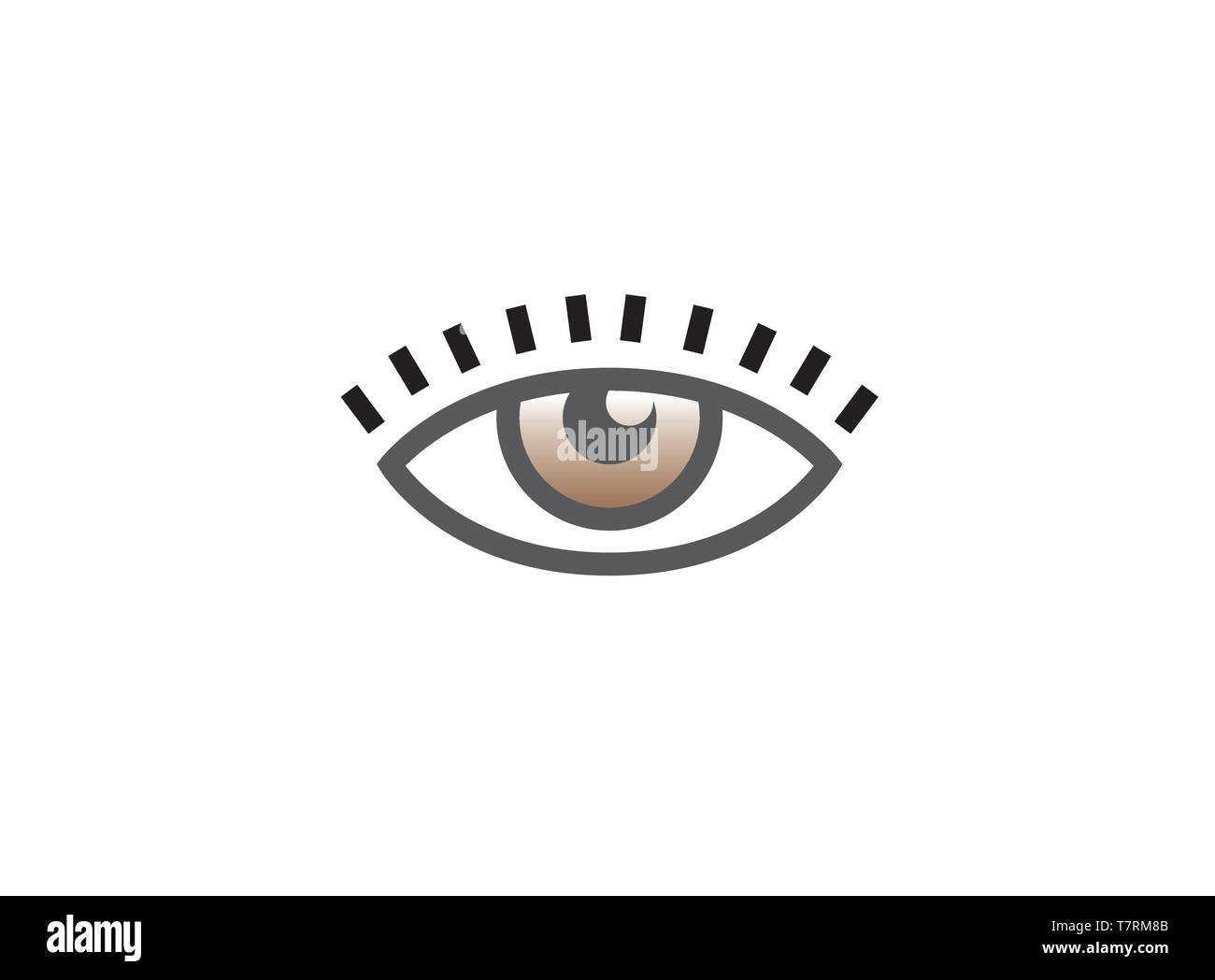 Eye Vision with Eyelashes for logo design Stock Vector