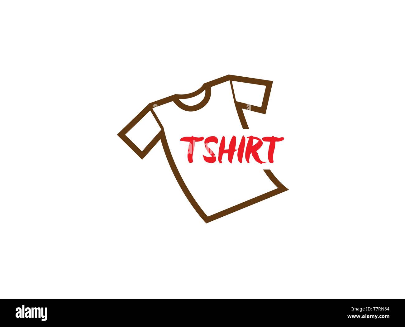 Tshirt simple tee with text for logo Stock Vector
