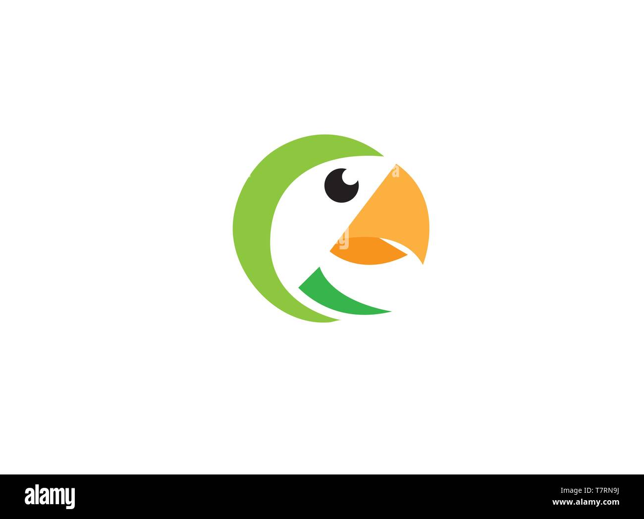 Parrot bird head with yellow beak for logo Stock Vector Image & Art - Alamy