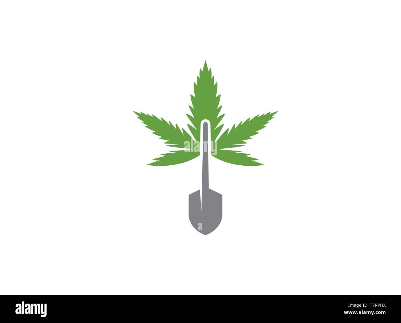 Tool for treating marijuana in tree trunks for logo design for logo Stock Vector