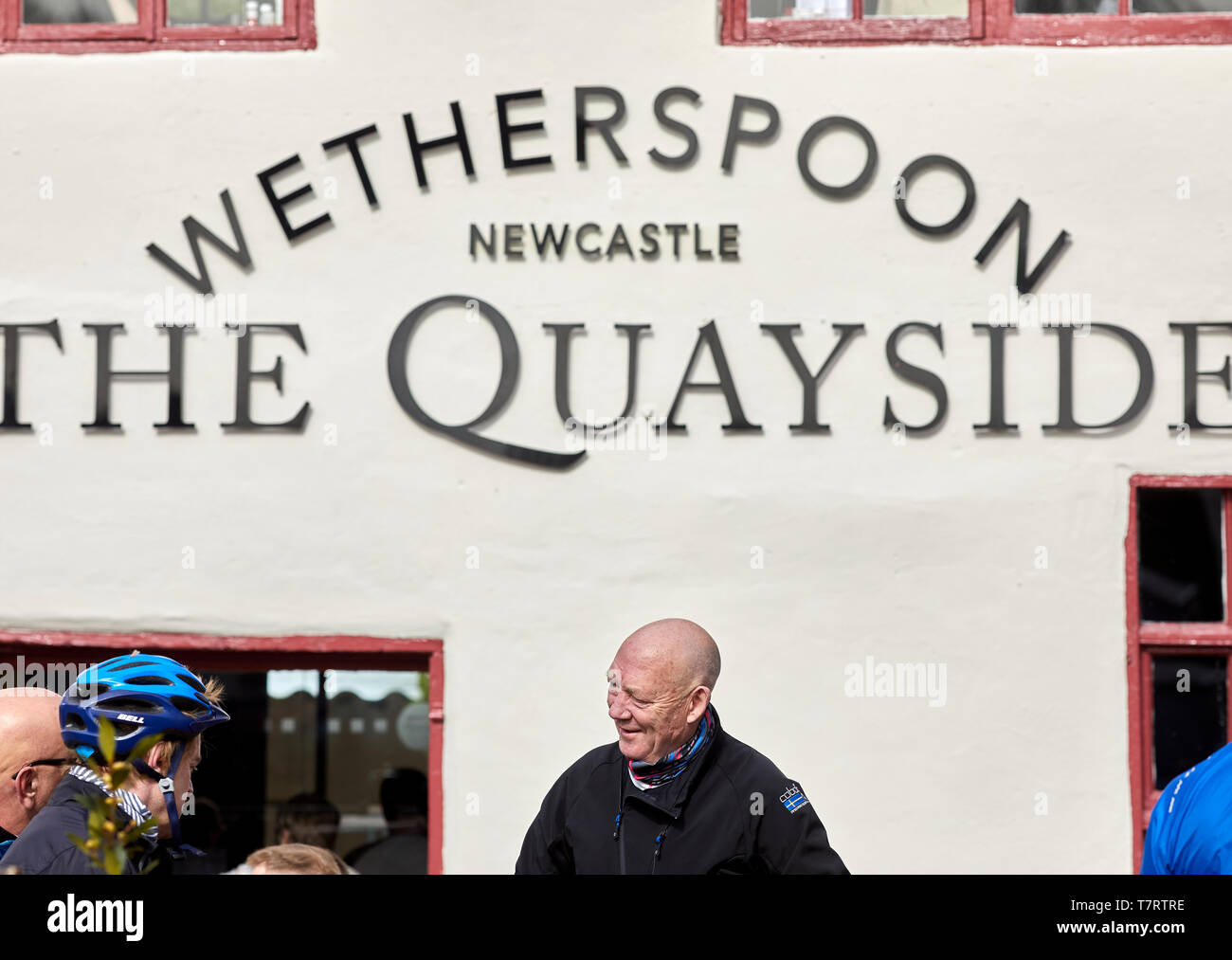 Iconic Newcastle upon Wetherspoons Tyne, The Quayside on the waterfront Stock Photo