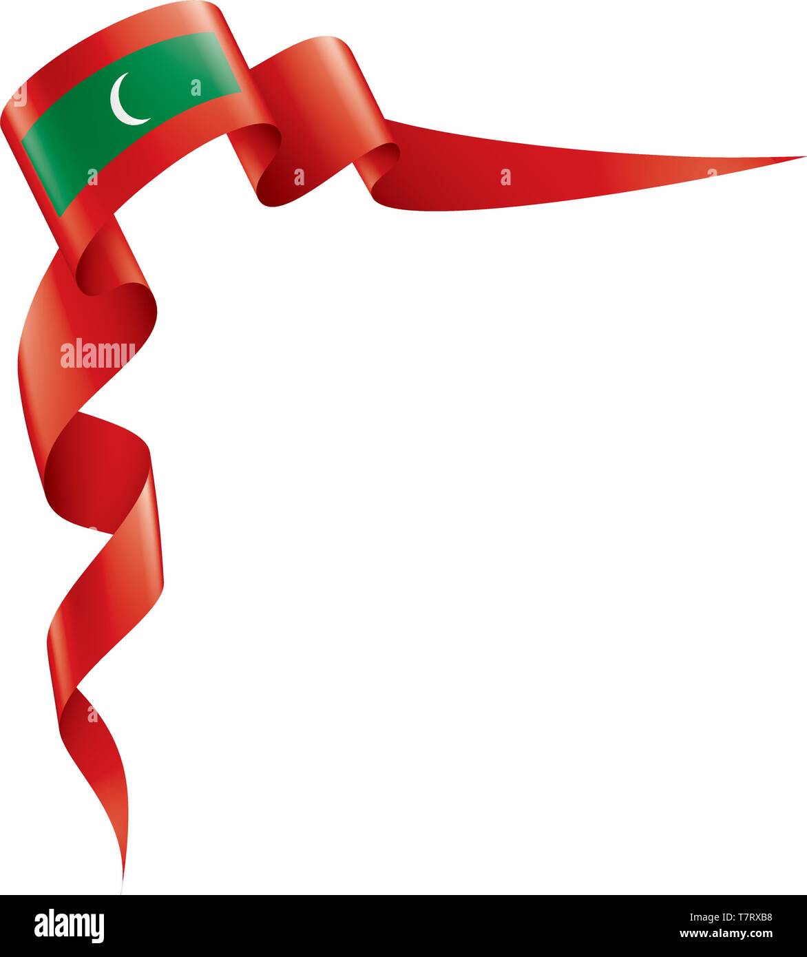 Maldives flag, vector illustration on a white background Stock Vector