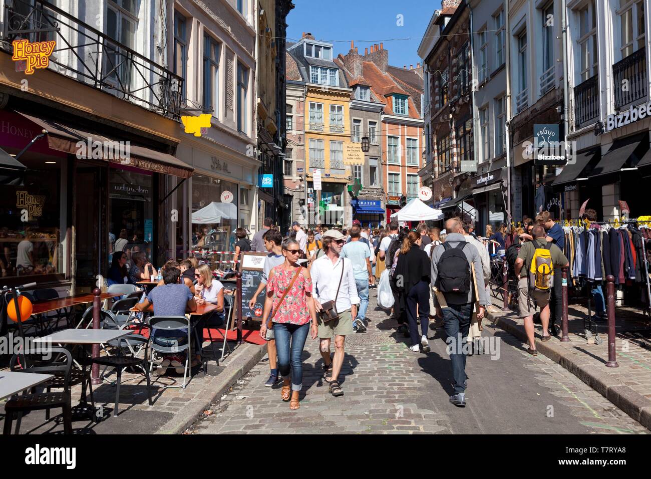 France, Nord, Lille, braderie of Lille, Patiniers square in the old town  Stock Photo - Alamy