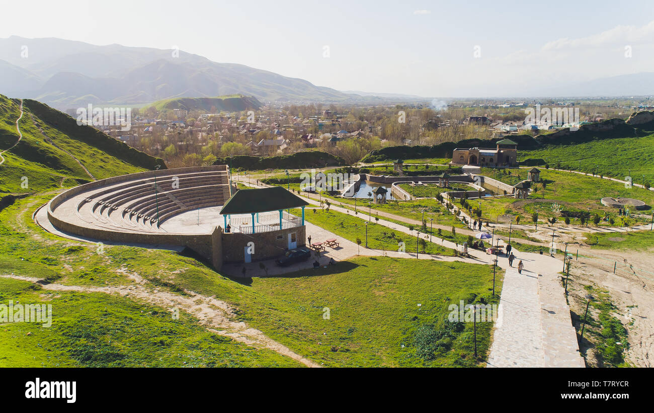 View of Hisor Fortress in Tajikistan, Central Asia. Stock Photo