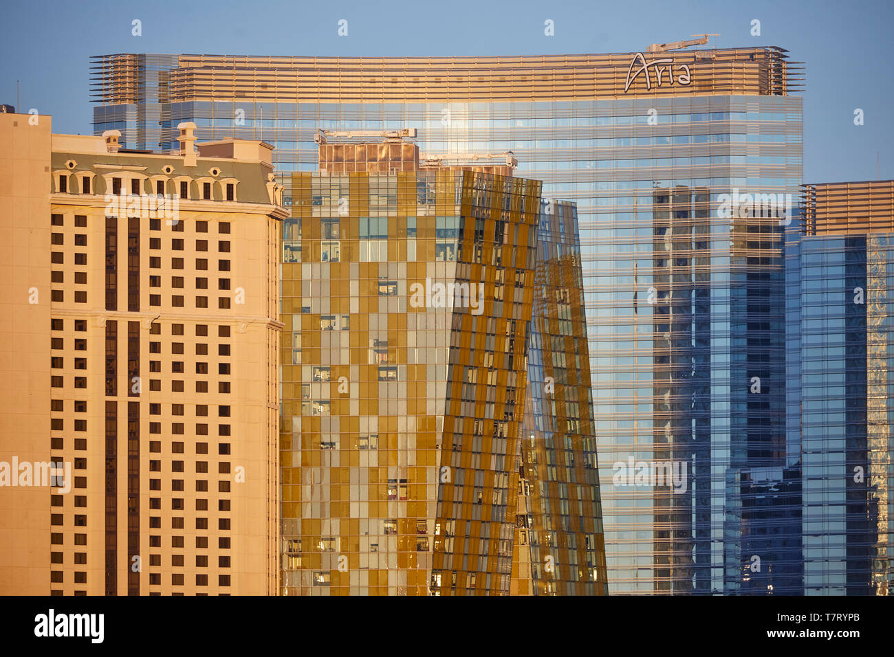 Las Vegas, Paradise, Nevada USA, skyline of the strip, ARIA Resort & Casino Stock Photo