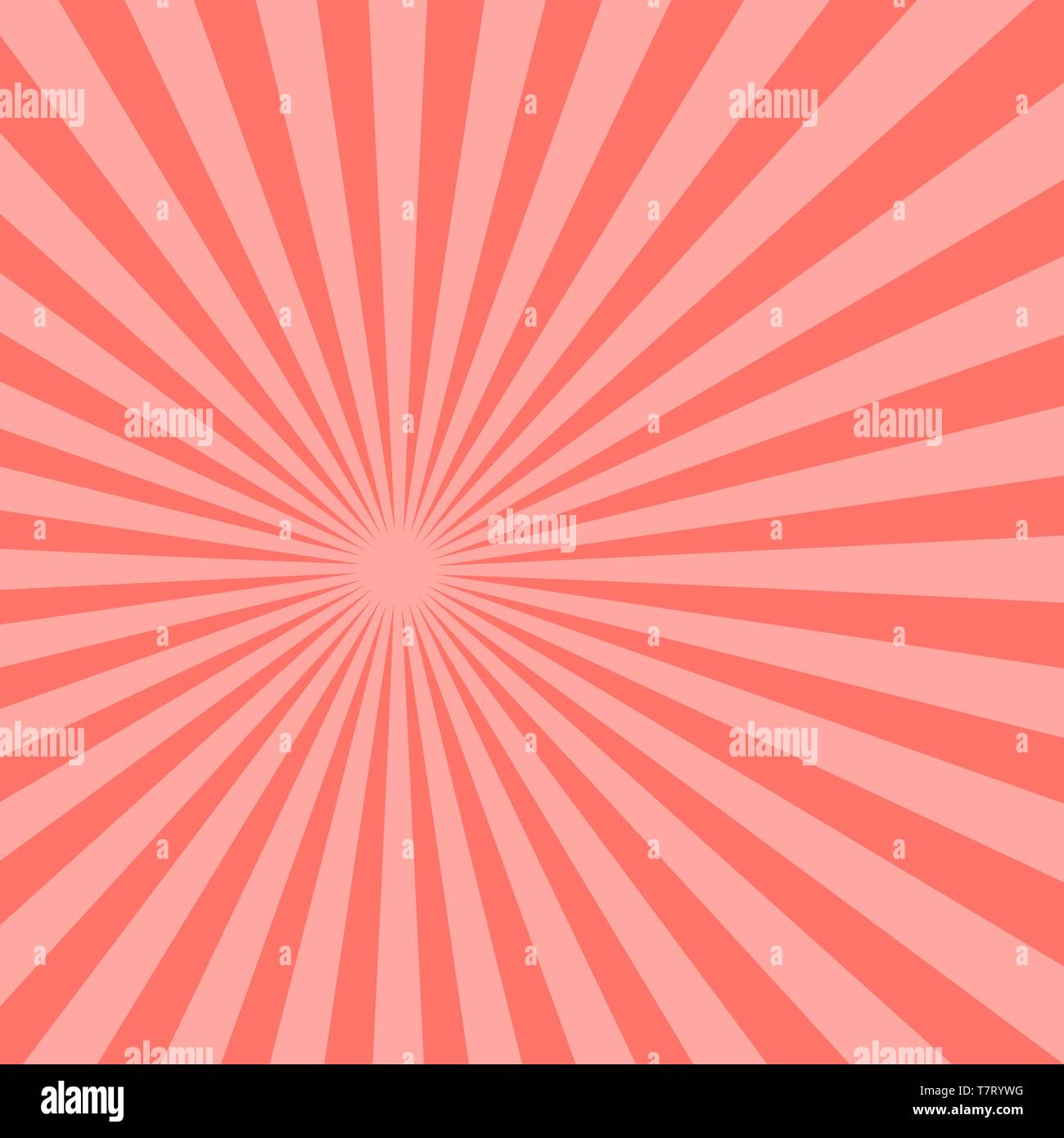 Abstract sunbeams background. Vector illustration. Trendy pink color background Stock Vector