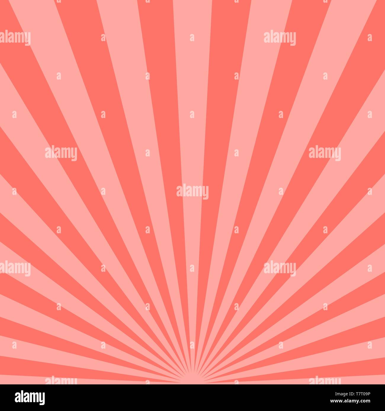 Abstract sunbeams background. Vector illustration. Trendy pink color background Stock Vector