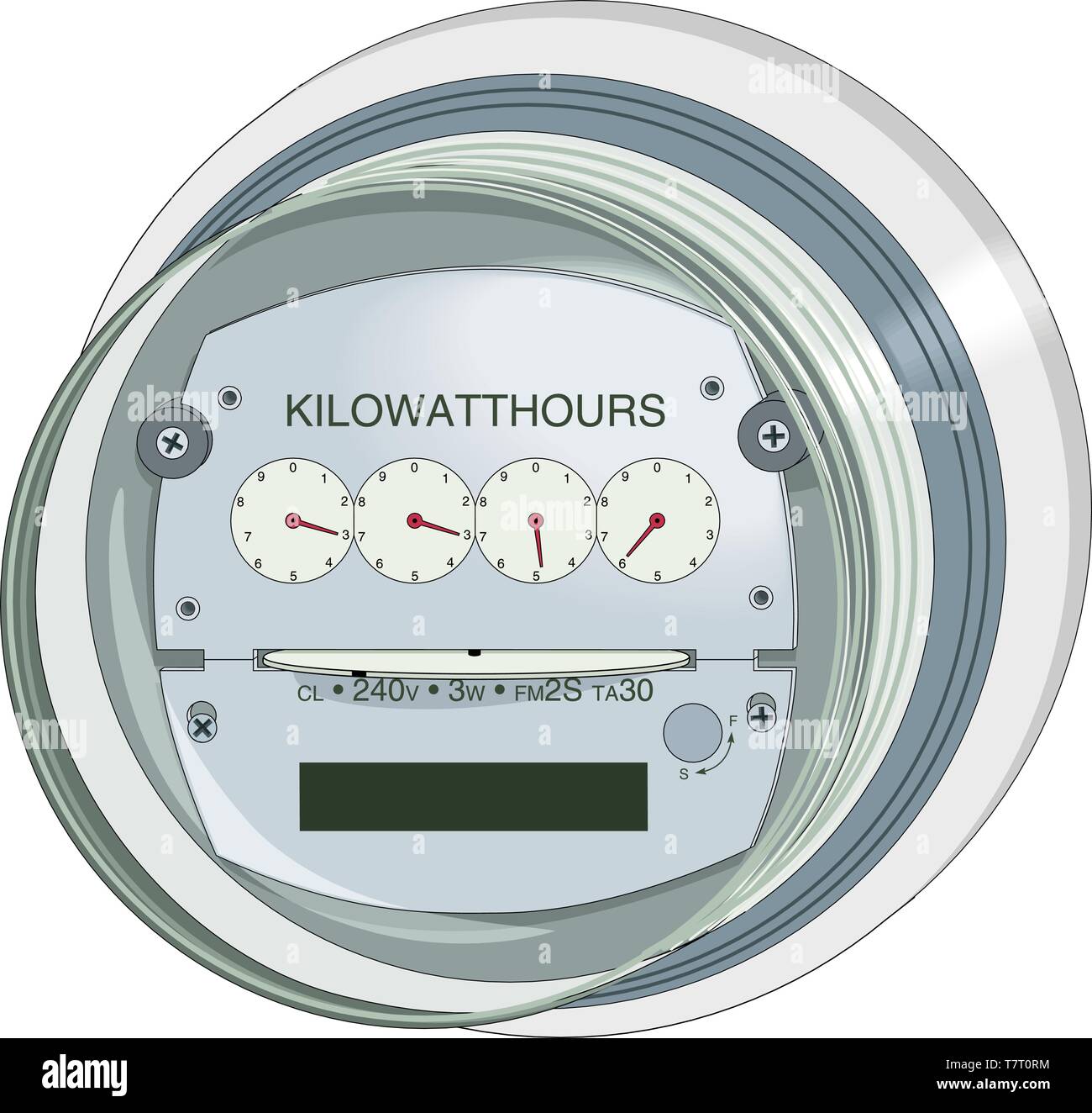 Electric Meter Vector Illustration Stock Vector Image & Art Alamy