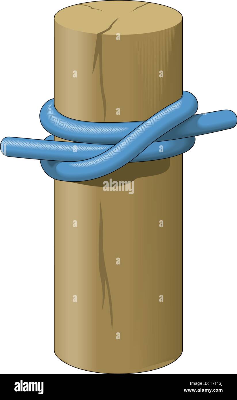 Illustration of clove hitch knot hires stock photography and images