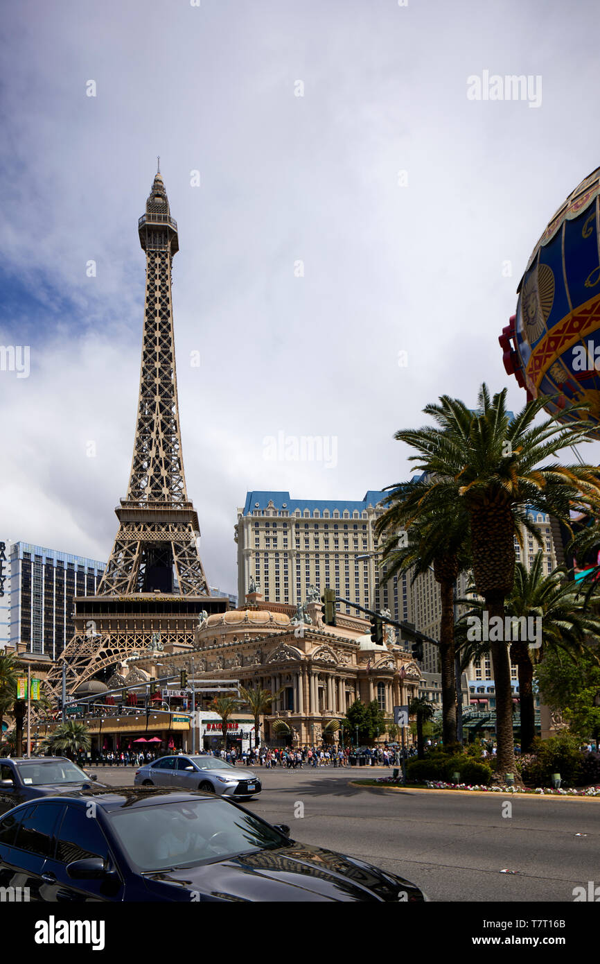 Las Vegas, Paradise, Nevada USA, Paris area on the strip Stock Photo