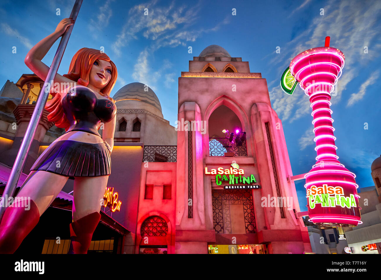 Las Vegas, Paradise, Nevada USA, Miracle Mile Shops, ShowGirl Bar Stock