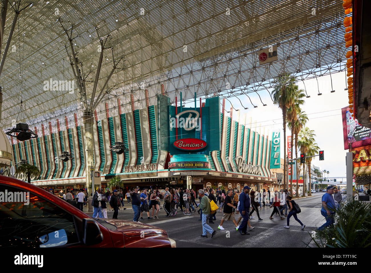 Las Vegas,  Nevada USA,  Downtown Fremont Street Binion's Gambling Hall Stock Photo