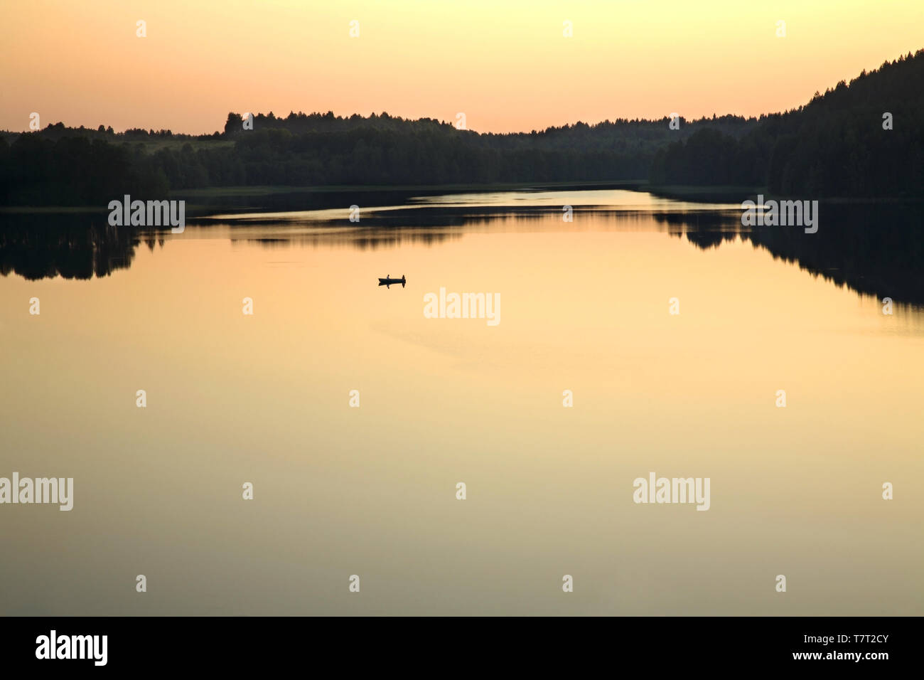 View of Maselga lake. Kargopol district. Arkhangelsk Oblast. Russia Stock Photo